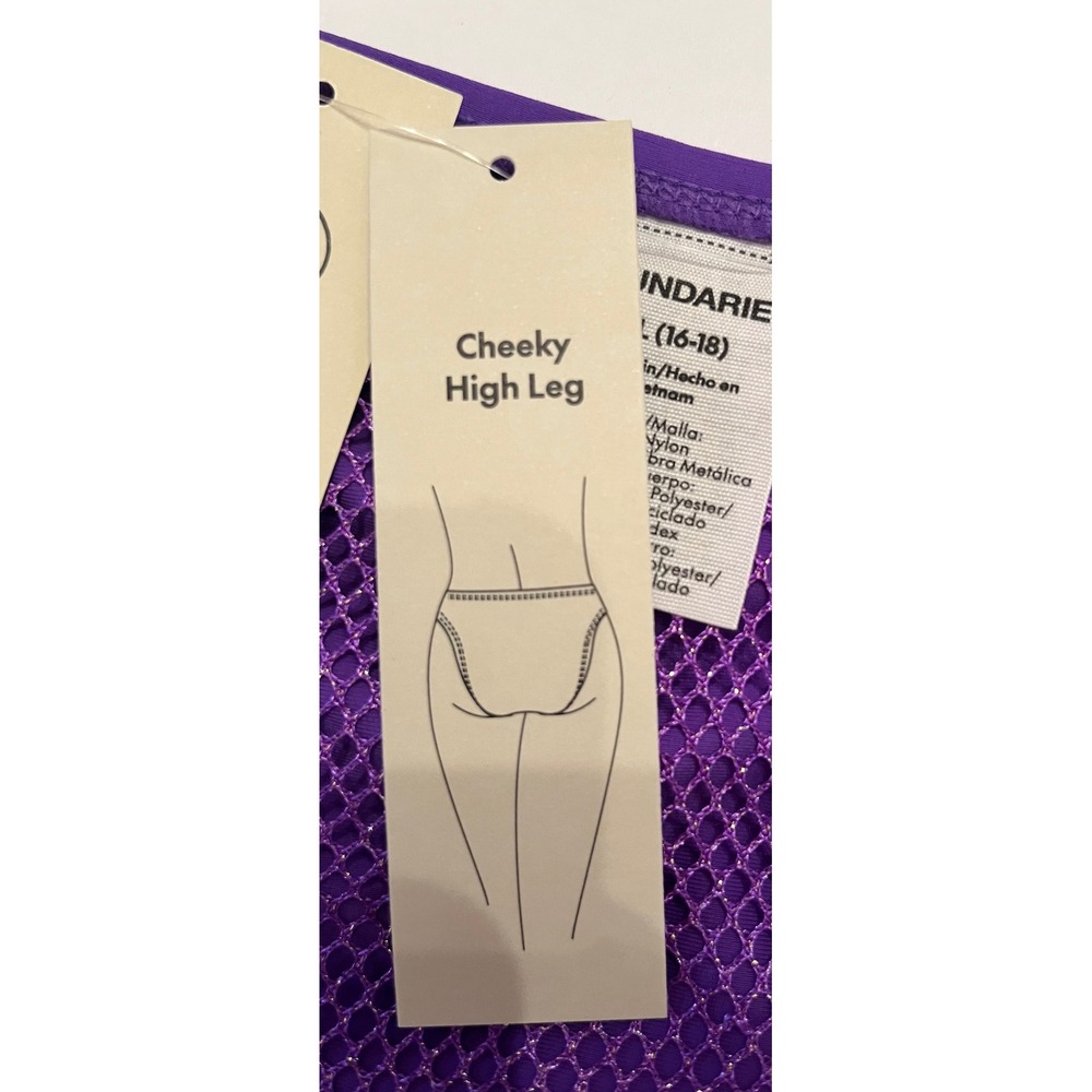 NWT No Boundaries Purple Fish Net Swim Bottoms Swimsuit Bottom Size XL 16-18‎ - Picture 5 of 7